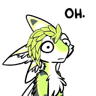 😐 emoji Finn The Avali Telegram sticker 17 of 46