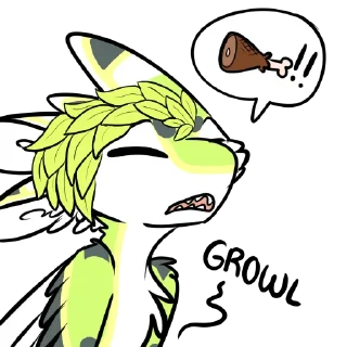🤢 emoji Finn The Avali Telegram sticker 15 of 46