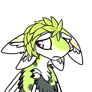 😥 emoji Finn The Avali Telegram sticker 20 of 46