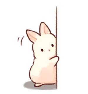 😶 emoji Soft and cute rabbits @softandqt Telegram sticker 22 of 40