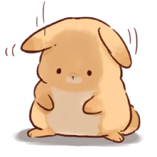 😔 emoji Soft and cute rabbits @softandqt Telegram sticker 24 of 40