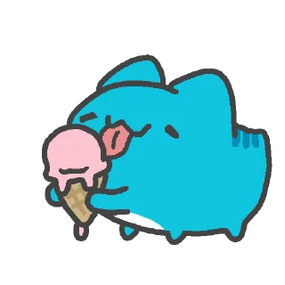 🍨 emoji Custom Capoo Telegram sticker 6 of 8