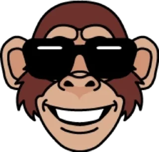 😎 emoji Обезьяна @modnyashki_vip Telegram sticker 12 of 25