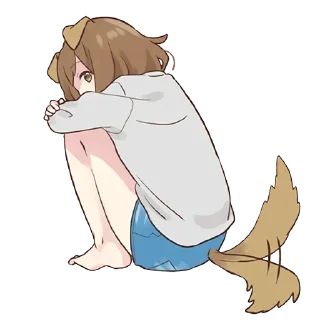 😞 emoji Cute Anime @English_World_Chatting Telegram sticker 15 of 120