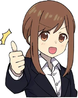 👍 emoji Cute Girl @english_world_chatting Telegram sticker 5 of 80