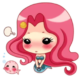 😳 emoji Mermaid Princess - venus Telegram sticker 21 of 39