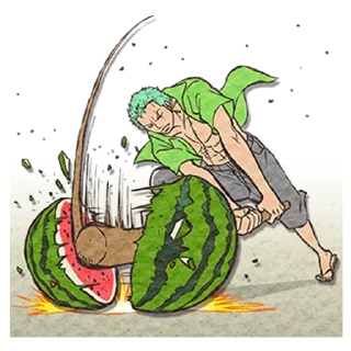 🍉 emoji ONE PIECE's Summer @Nekostickerss Telegram sticker 15 of 41
