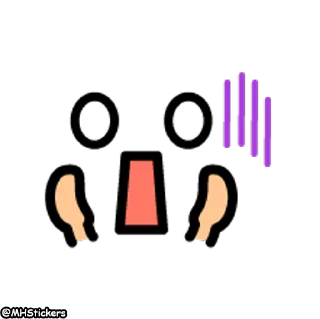 😱 emoji @MHStickers Moving Emoticon Telegram sticker 19 of 41
