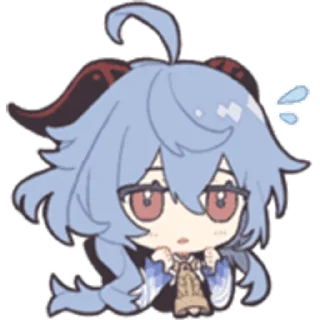 🫥 emoji Ganyu @clouderr Telegram sticker 13 of 22