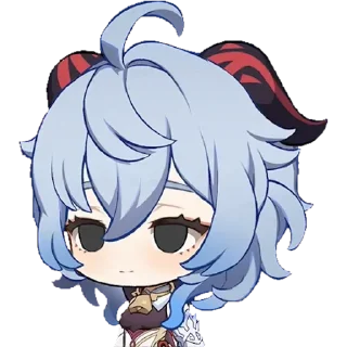 😐 emoji Ganyu @clouderr Telegram sticker 12 of 22