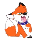 😖 emoji Party Fox Stickers Telegram sticker 6 of 22