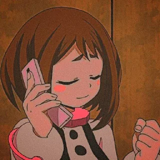 😌 emoji Очако Урарака Telegram sticker 7 of 50