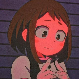 🤭 emoji Очако Урарака Telegram sticker 15 of 50