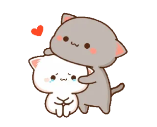 😢 emoji Peach Cats Telegram sticker 6 of 64