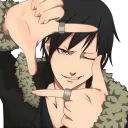 😉 emoji Izaya blu Telegram sticker 20 of 25