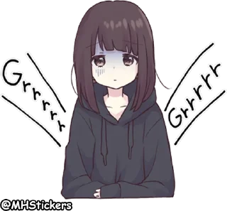 🤤 emoji @MHStickers Kurumi Chan 6 Telegram sticker 17 of 41