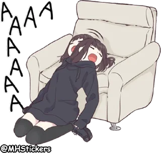 😪 emoji @MHStickers Kurumi Chan 3 Telegram sticker 19 of 41