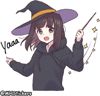🧙 emoji @MHStickers Kurumi Chan 6 Telegram sticker 10 of 41
