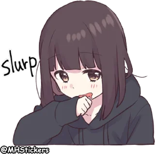 🤤 emoji @MHStickers Kurumi Chan 6 Telegram sticker 18 of 41