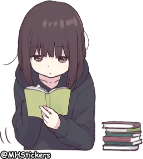 📖 emoji @MHStickers Kurumi Chan 6 Telegram sticker 13 of 41
