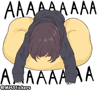 🥱 emoji @MHStickers Kurumi Chan 3 Telegram sticker 18 of 41