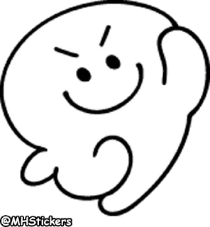 Sticker from @MHStickers Spoiled Rabbit Smile Person Emoji 2