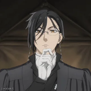 🤔 emoji (@TodorokiShouto) Black Butler Telegram sticker 24 of 85