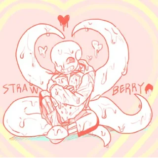 💖 emoji •-• Strawberrymilk nightmare •-• by : @Undertale_Stickers Telegram sticker 21 of 31