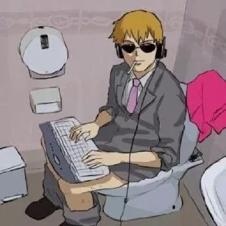 🧯 emoji Mob psycho100 meme | @longroadtohell Telegram sticker 14 of 100