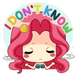 🤷‍♀️ emoji Mermaid Princess - venus Telegram sticker 12 of 39