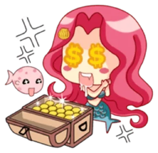 💰 emoji Mermaid Princess - venus Telegram sticker 5 of 39