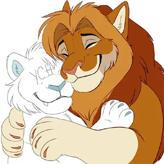 🤗 emoji MafunDi the elvish Lion Telegram sticker 20 of 30
