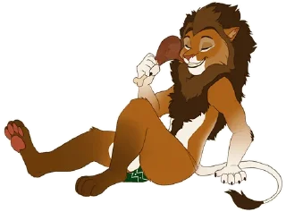 😋 emoji MafunDi the elvish Lion Telegram sticker 15 of 30