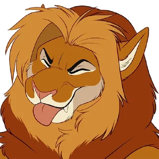 😝 emoji MafunDi the elvish Lion Telegram sticker 22 of 30