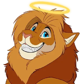 😇 emoji MafunDi the elvish Lion Telegram sticker 21 of 30