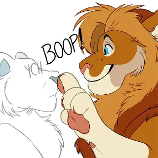 👃 emoji MafunDi the elvish Lion Telegram sticker 18 of 30