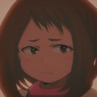 😔 emoji Очако Урарака Telegram sticker 9 of 50