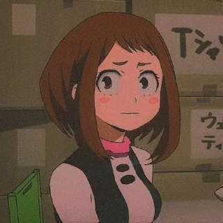 😥 emoji Очако Урарака Telegram sticker 8 of 50