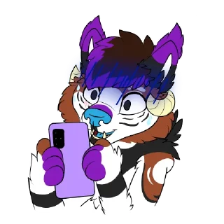 😱 emoji Furritos (by:@DubwolfCreationsOfficial) Telegram sticker 7 of 63