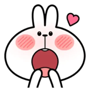 ❤️ emoji Spoiled Rabbit facial expressions:@spoiledRabbits Telegram sticker 9 of 41