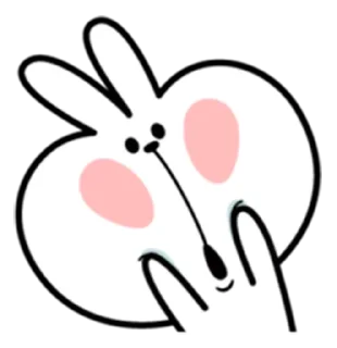 😱 emoji Spoiled Rabbit facial expressions:@spoiledRabbits Telegram sticker 22 of 41
