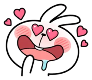 😍 emoji Spoiled Rabbit facial expressions:@spoiledRabbits Telegram sticker 12 of 41