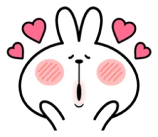 😘 emoji Spoiled Rabbit facial expressions:@spoiledRabbits Telegram sticker 10 of 41