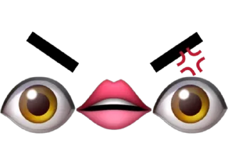 😡 emoji 👁👄👁 Telegram sticker 22 of 61