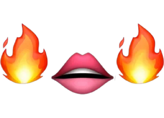 🔥 emoji 👁👄👁 Telegram sticker 17 of 61