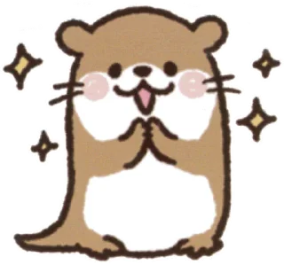 ✨ emoji Chinese Otters Telegram sticker 13 of 15