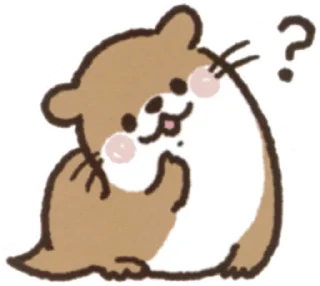 ❓ emoji Chinese Otters Telegram sticker 11 of 15