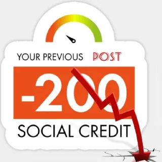 👎 emoji Social credit Telegram sticker 9 of 21