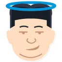 😇 emoji Kim Jong Un says Telegram sticker 5 of 26