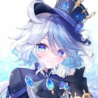 💧 emoji ⌜ Furina 💧 ⌟  ᨒ @KurumiFan ⛩️ Telegram sticker 15 of 120